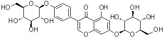 Genistein 7,4'-di-O-beta-D-glucopyranoside molecular structure (CAS 36190-98-4)