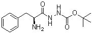 (S)-2-(2-氨基-1-氧代-3-苯基丙基)肼基羧酸叔丁酯分子结构 (CAS 36261-38-8)