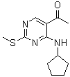 结构式 CAS# 362656-11-9, 1-[4-(环戊基氨基)-2-(甲硫基)-5-嘧啶基]乙酮
