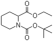 结构式 CAS# 362703-48-8, N-Boc-2-哌啶甲酸乙酯; N-叔丁氧羰基-2-哌啶甲酸乙酯