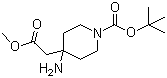 结构式 CAS# 362703-57-9, 4-氨基-1-叔丁氧羰基-4-哌啶基乙酸甲酯