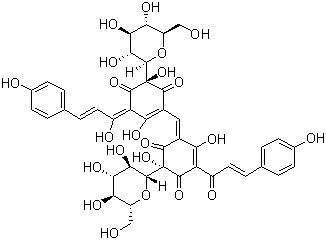 结构式 CAS# 36338-96-2, 红花甙; 红花黄色素