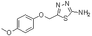 structure of CAS# 364360-13-4, 2-Amino-5-(4-methoxyphenoxy)methyl-1,3,4-thiadiazole;2-Amino-5-(4-methoxyphenoxymethylene)-1,3,4-thiadiazole