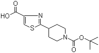 2-[1-(tert-Butoxycarbonyl)-4-piperidinyl]-1,3-thiazole-4-carboxylic acid molecular structure (CAS 365413-00-9)