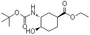 结构式 CAS# 365997-33-7, (1S,3R,4R)-3-(叔丁氧羰基氨基)-4-羟基环己烷-1-羧酸乙酯