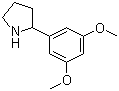 2-(3,5-Dimethoxyphenyl)pyrrolidine molecular structure (CAS 367281-01-4)