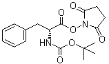 structure of CAS# 3674-18-8, tert-Butyloxycarbonyl-D-phenylalanine N-hydroxysuccinimide ester;Boc-D-Phe-OSu
