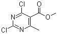 结构式 CAS# 36745-93-4, 2,4-二氯-6-甲基嘧啶-5-羧酸甲酯