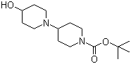 结构式 CAS# 367500-88-7, 4-羟基-1,4'-联哌啶-1'-羧酸叔丁酯