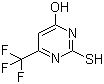 4-Hydroxy-2-mercapto-6-(trifluoromethyl)pyrimidine molecular structure (CAS 368-54-7)