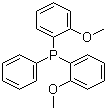 structure of CAS# 36802-41-2, Bis(2-methoxyphenyl)phenylphosphine;Bis(o-anisyl)phenylphosphine; Bis(o-methoxyphenyl)phenylphosphine; Di-o-anisylphenylphosphine