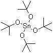 structure of CAS# 36809-75-3, Tetra(tert-butoxo)tin;Tetra-tert-butoxystannane; Tetrakis(1,1-dimethylethoxy)stannane; Tetrakis(tert-butoxy)stannane; Tin tetra(tert-butoxide); Tin(4+) tert-butoxide; Tin(IV) tert-butoxide