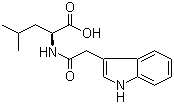 结构式 CAS# 36838-63-8, N-(3-吲哚乙酰基)-L-亮氨酸