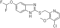 structure of CAS# 368890-20-4, 5-(Difluoromethoxy)-2[[(4-chloro-3-methoxy-2-pyridinyl)methyl]-thio]-1H-benzimidazole