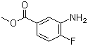 3-氨基-4-氟苯甲酸甲酯分子结构 (CAS 369-26-6)