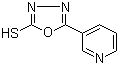 5-(3-吡啶基)-1,3,4-噁二唑-2-硫醇分子结构 (CAS 3690-46-8)