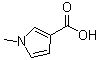 1-甲基-1H-吡咯-3-羧酸分子结构 (CAS 36929-61-0)