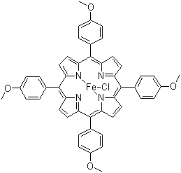5,10,15,20-Tetrakis(4-methoxyphenyl)-21H,23H-porphine iron(III) chloride molecular structure (CAS 36995-20-7)