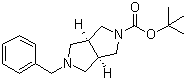 结构式 CAS# 370879-56-4, 顺式-5-苄基-2-叔丁氧羰基六氢吡咯并[3,4-c]吡咯