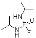 structure of CAS# 371-86-8, Di(isopropylamido)phosphoryl fluoride;Isopestox; Mipafox; N,N'-Diisopropyldiamidophosphoryl fluoride; N,N'-Diisopropylphosphorodiamidic fluoride; NSC 8924; Peston XV; Pestox 15; Phosphorodi(isopropylamidic) fluoride