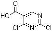 2,4-二氯嘧啶-5-羧酸分子结构 (CAS 37131-89-8)