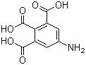 结构式 CAS# 37141-01-8, 1-氨基苯-3,4,5-三羧酸; 3,4,5-三羧酸苯胺