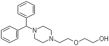 结构式 CAS# 3733-63-9, 去氯羟嗪; 1-二苯甲基-4-(2-(2-羟基乙氧基)乙基)哌嗪