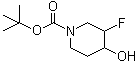 structure of CAS# 373604-28-5, tert-Butyl 3-fluoro-4-hydroxypiperidine-1-carboxylate