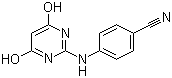 结构式 CAS# 374067-80-8, 4-[(4,6-二羟基-2-嘧啶基)氨基]苯腈