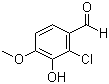 structure of CAS# 37687-57-3, 2-Chloro-3-hydroxy-4-methoxybenzaldehyde