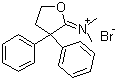 structure of CAS# 37743-18-3, 3,3-Diphenyltetrahydrofuran-2-ylidene(dimethyl)ammonium bromide;Dihydro-N,N-dimethyl-3,3-diphenyl-2(3H)-furaniminium bromide