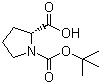 结构式 CAS# 37784-17-1, Boc-D-脯氨酸; N-叔丁氧羰基-D-脯氨酸