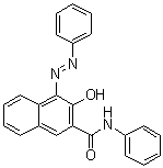 3-羟基-N-苯基-4-(2-苯基偶氮)-2-萘甲酰胺分子结构 (CAS 3789-75-1)