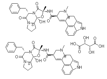 Ergotamine bitartrate molecular structure (CAS 379-79-3)