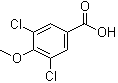 structure of CAS# 37908-97-7, 3,5-Dichloro-4-methoxybenzoic acid;3,5-Dichloro-p-anisic acid
