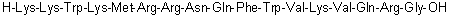L-Lysyl-L-lysyl-L-tryptophyl-L-lysyl-L-methionyl-L-arginyl-L-arginyl-L-asparaginyl-L-glutaminyl-L-phenylalanyl-L-tryptophyl-L-valyl-L-lysyl-L-valyl-L-glutaminyl-L-arginylglycine molecular structure (CAS 379733-69-4)