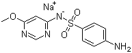 Sulfamonomethoxine sodium molecular structure (CAS 38006-08-5)
