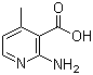 structure of CAS# 38076-82-3, 2-Amino-4-methylpyridine-3-carboxylic acid