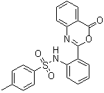 结构式 CAS# 3808-20-6, 2-(2-(对甲苯磺酰基氨基)苯基)-4H-3,1-苯并恶嗪-4-酮
