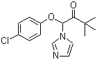 结构式 CAS# 38083-17-9, 甘宝素; 1-(4-氯苯氧基)-3,3-二甲基-1-(咪唑-1-基)-2-丁酮