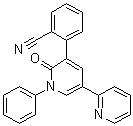 structure of CAS# 380917-97-5, Perampanel;3-(2-Cyanophenyl)-1-phenyl-5-(2-pyridyl)-1,2-dihydropyridin-2-one; 3-(2-Cyanophenyl)-5-(2-pyridyl)-1-phenyl-1,2-dihydropyridin-2-one; E 2007; ER 155055-90
