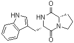 structure of CAS# 38136-70-8, Brevianamide F;Cyclo(L-Pro-L-Trp); Cyclo-L-tryptophyl-L-proline; L-Prolyl-L-tryptophan anhydride; Prolyltryptophanyldiketopiperazine; cyclo-L-Prolyl-L-tryptophanyl; (3S,8aS)-Hexahydro-3-(1H-indol-3-ylmethyl)pyrrolo[1,2-a]pyrazine-1,4-dione