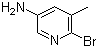 structure of CAS# 38186-83-3, 5-Amino-2-bromo-3-methylpyridine;5-Amino-2-bromo-3-picoline