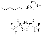 structure of CAS# 382150-50-7, 1-Hexyl-3-methylimidazolium bis(trifluoromethanesulfonyl)amide;1-Hexyl-3-methylimidazolium bis[(trifluoromethyl)sulfonyl]amide; 1-Hexyl-3-methylimidazolium bis[(trifluoromethyl)sulfonyl]imide; 1-Methyl-3-hexylimidazolium bis(trifluoromethylsulfonyl)imide; HMI-FSI