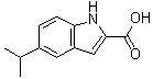 structure of CAS# 383132-39-6, 5-Isopropyl-2-indolecarboxylic acid;5-(1-Methylethyl)-1H-indole-2-carboxylic acid; 5-Isopropyl-1H-indole-2-carboxylic acid