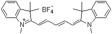 2-[5-(1,3-Dihydro-1,3,3-trimethyl-2H-indol-2-ylidene)-1,3-pentadien-1-yl]-1,3,3-trimethyl-3H-indolium tetrafluoroborate(1-) molecular structure (CAS 38575-74-5)