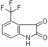 structure of CAS# 386-73-2, 4-(Trifluoromethyl)isatin;4-(Trifluoromethyl)-1H-indole-2,3-dione; 4-(Trifluoromethyl)-2,3-indoledione