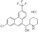 alpha-[2-Chloro-6-(trifluoromethyl)-9-phenanthrenyl]-2-piperidinemethanol hydrochloride molecular structure (CAS 38644-10-9)