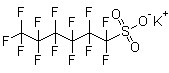 structure of CAS# 3871-99-6, Potassium perfluorohexanesulfonate