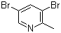 3,5-Dibromo-2-methylpyridine molecular structure (CAS 38749-87-0)